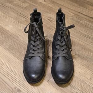 FRYE AND CO. Penny Black Vegan Leather Ankle Boots Size 9.5